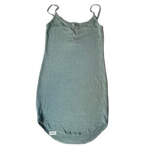 Mind Code Women’s Sleeveless Above Knee Length Dress Size L, Solid Green